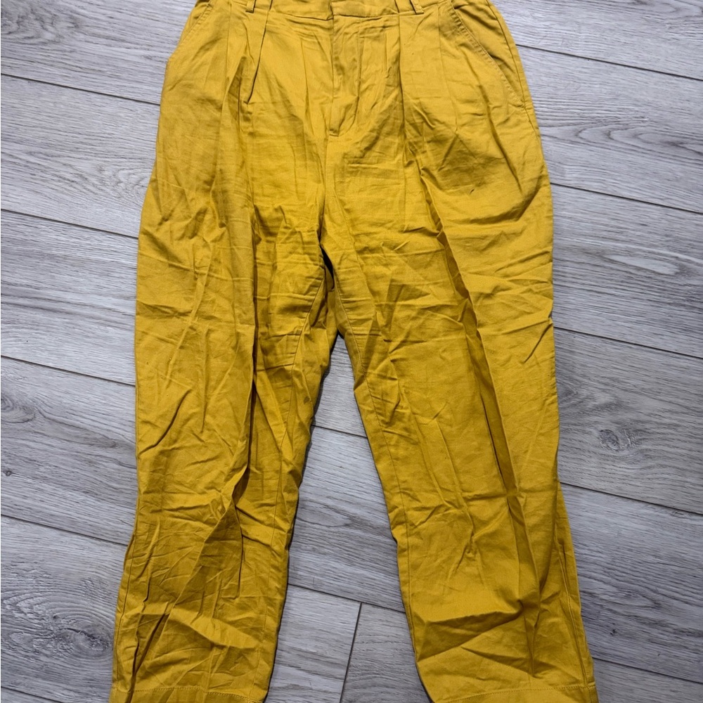 Forever 21 Mustard Paperbag Pants